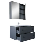 Teta Home Tiflis 65 Cm Mdf Banyo Dolabı Seti  Antrasit - 2