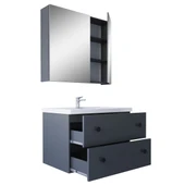 Teta Home Tiflis 65 Cm Mdf Banyo Dolabı Seti  Antrasit - 2