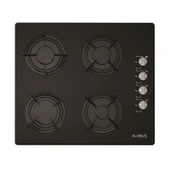 Alveus ALV GLS 640 60 Cm Siyah Cam Doğal Gaz Ankastre Ocak - 1