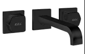 ECA Royal Ankastre Lavabo Bataryası Duvardan 3 Delikli L Çıkış Uçlu Mat Siyah 102106667C1 thumbnail 1