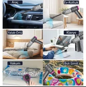 Ally 14000pa Güçlü Portatif 2 Kademeli Tasinabilir Vakumlu Kablosuz Üflemeli Mini Araç Süpürgesi thumbnail 5