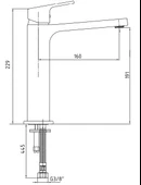 ECA Tiera Orta Boy Tip Lavabo Bataryası Mat Siyah Renkli 102188003C1 - 2