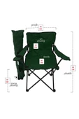 Katlanır Kamp Sandalyesi Taşıma Çantalı Bardaklıklı Yeşil - 3