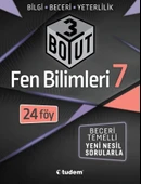 TUDEM YAYINLARI 7.SINIF 3 BOYUT FEN BİLİMLERİ BECERİ TEMELLİ SORULAR 24 FÖY - 1