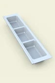 Mutfak Çekmece Içi Kaşıklık, Beyaz Üç Bölmeli Modül 11Cm X 48Cm - 1