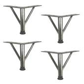 4 Adet Firkete Ayak Metal 20 cm Krom Mobilya Koltuk Ayağı - 1