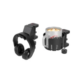 xDrive Premium Bardak Tutucu ve Kulaklık Askı Seti/Siyah - 2