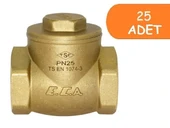 25 Adet ECA 1/2 Çalpara Çekvalf ( Kaucuk Klapeli ) 101007092 - 1