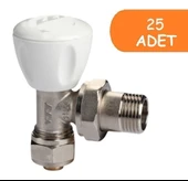 25 Adet ECA RV3 1/2 Köşe Radyatör Valfi Pex Petek Havlupan Vanası 602120721 - 1