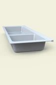 Mutfak Çekmece İçi Modüler İki Bölmeli Kaşıklık, Beyaz 16cmX48cm(Boydan 4cm Kesilebilir) - 2