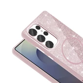 Galaxy S25 Ultra Kılıf Magsafe Şarj Özellikli Parlayan Simli Zore Okso Kapak thumbnail 10