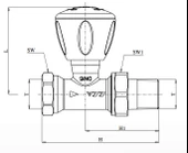 50 Adet ECA RV3 1/2 Düz Radyatör Valfi  Petek Havlupan Vanası 602120725 - 2
