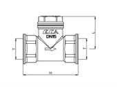 2 Adet ECA 1/2" Yatay Çekvalf 601007022 - 3