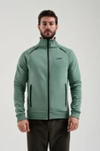 Exuma Erkek Yeşil Tam Fermuarlı Sweatshirt 2419002 - 1