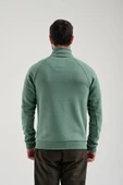 Exuma Erkek Yeşil Tam Fermuarlı Sweatshirt 2419002 - 5