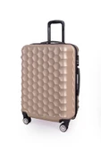 Polo&Sky Petek Model Gold Renk 2'li Valiz Seti (Kabin+Orta) thumbnail 3