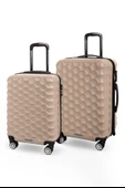 Polo&Sky Petek Model Gold Renk 2'li Valiz Seti (Kabin+Orta) thumbnail 1