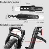 BİSİKLET ÇAMURLUK MAVİ ÖN ARKA PRATİK MONTAJ 24-26-27,5-29 UYUMLU - 11