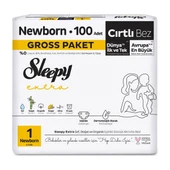 Sleepy Extra Günlük Aktivite Gross Paket Bebek Bezi 1 Numara Newborn 100 Adet thumbnail 2