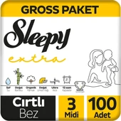 Sleepy Extra Günlük Aktivite Gross Paket Bebek Bezi 3 Numara Midi 100 Adet - 1