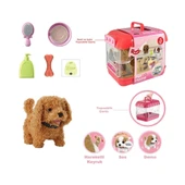 Nessiworld  JND-6806 Hareketli Köpek ve Işıklı Sesli Şeffaf Kafes Seti -Vardem Oyuncak - 5