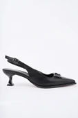 Muggo FOREST Arkası Açık Toka Detaylı Günlük Klasik Topuklu Kadın Stiletto Ayakkabı - 3