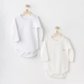 Long Sleeve 2'li Basic Body Ekru - 1