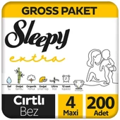 Sleepy Extra Bebek Bezi Gross Paket 4 Beden 100X2 200 Adet thumbnail 1