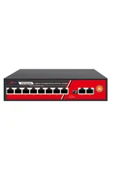 ZTECH ZR-1008G 8 PORT POE 2 UPLİNK SWİTCH (125W) 10/100MBPS YAPAY ZEKA 125W - 1