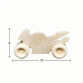Ahşap Oyuncak Motorsiklet 15x8cm OY101 - 1