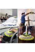 Mikrofiber Çok Fonksiyonlu Teleskopik Sopalı Oto Araba Yıkama Temizleme Fırçası Mopu thumbnail 5