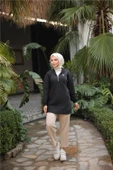 Kısa Fermuarlı Yaka Kapitone Şık Spor Sweat - (38-46) - 71227 - Siyah - 4