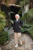 Kısa Fermuarlı Yaka Kapitone Şık Spor Sweat - (38-46) - 71227 - Siyah - 3