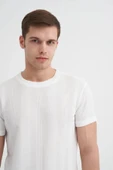 Cazador Slim Fit Bisiklet Yaka Örme Düz Tişört - 3