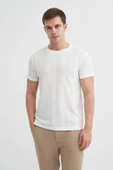 Cazador Slim Fit Bisiklet Yaka Örme Düz Tişört - 1