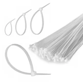 Kablo Bağı Cırt Kelepçe 25cm Naylon Beyaz 100 Adet Etc R11 - 1