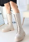 Mennd Bej Cilt Bağcıklı Çizme thumbnail 2