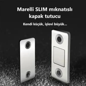 Marelli SLIM mıknatıslı kapak tutucu kapı, çekmece tutucu, çıt çıt 5 adet - 4
