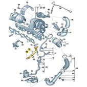 VW Arteon 2021-2023 Dizel Motor Turbo Yağ Dönüş Borusu 04L145736E - 2