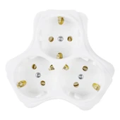 Almera Yonca 3lü Beyazı Topraklı Fiş - 1