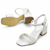 352 Abiye Kız Çocuk Topuklu Ayakkabı Taşlı Açık Kız Çocuk Nişan Abiye Ayakkabısı - 3