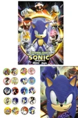 5'li Sonic Pokemon Arabalar Futbol Spiderman boyama kitabı seti(boyama, sticker, arka kapak maske) - 4