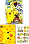 5'li Sonic Pokemon Arabalar Futbol Spiderman boyama kitabı seti(boyama, sticker, arka kapak maske) - 5