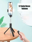 Uzaktan Kumandalı Selfie Çubuğu 70cm Tripod Ios ve Android Uyumlu Siyah - 1