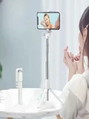 2in1 Masaüstü Kumandalı Tripod ve Taşınbilir Selfie Çubuğu 70cm Ios ve Android Uyumlu - 1