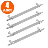 Ovacık Çekmece Dolap Dolabı Kulpu Kulpları Kulbu Krom Metal Kulp 128 Mm (4 ADET) Mobilya Mutfak - 1