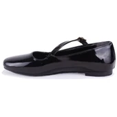 Dagoster DZA07-115055 Siyah Rugan Günlük Babet Kadın Ayakkabı - 3