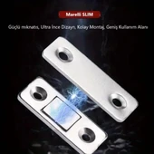 Marelli SLIM mıknatıslı kapak tutucu kapı, çekmece tutucu, çıt çıt 5 adet thumbnail 3
