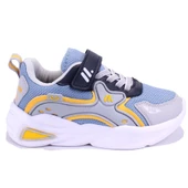 Dagoster DJA76-ARX555 Gri Mavi Ortopedik Günlük Erkek Çocuk Spor Ayakkabı thumbnail 2