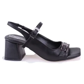 Dagoster DZA07-928210 Siyah Klasik Topuklu Kadın Ayakkabı - 2